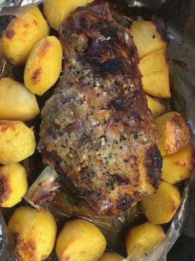 "Подгорица" томленая в печи  баранья нога. - Шаг 9