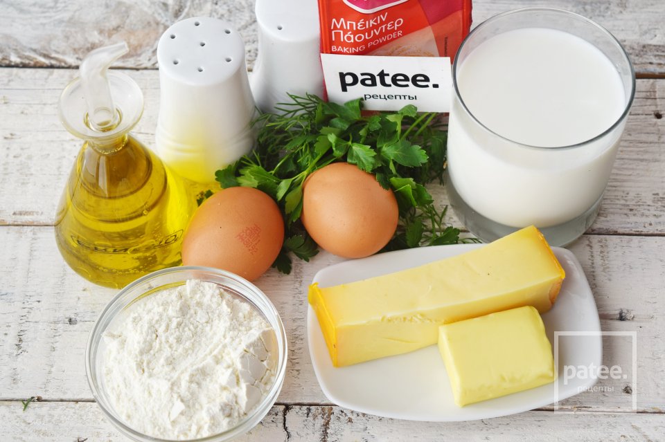 Сырные блины с зеленью - Шаг 1