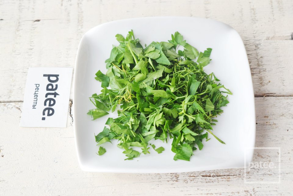 Сырные блины с зеленью - Шаг 7