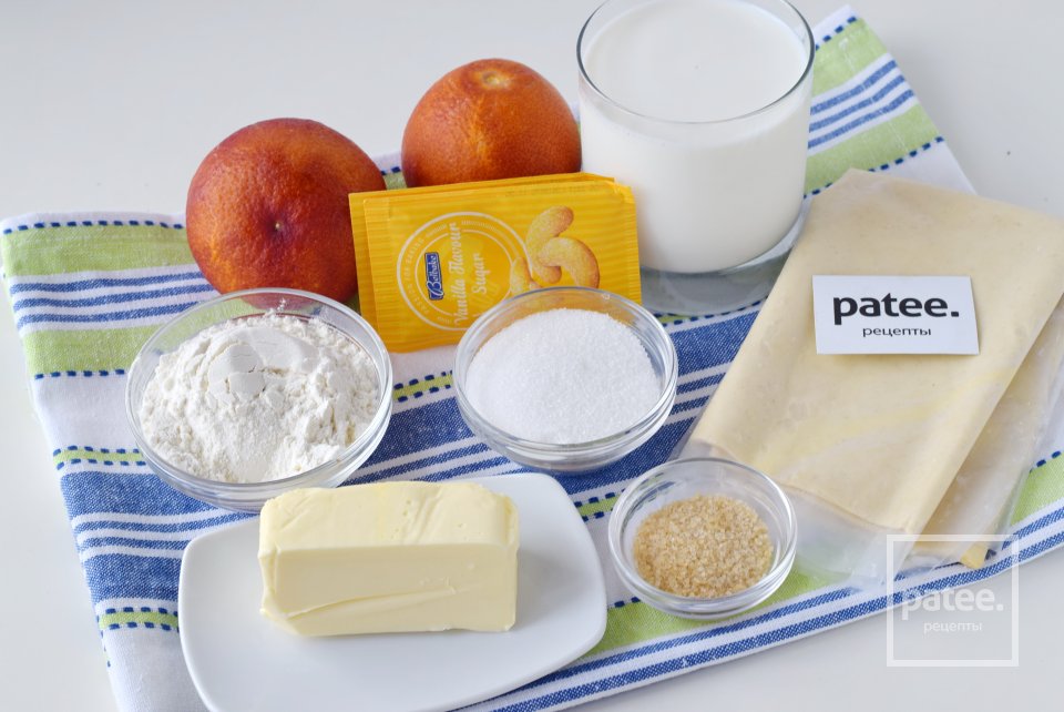 Тарт с заварным кремом и апельсином - Шаг 1