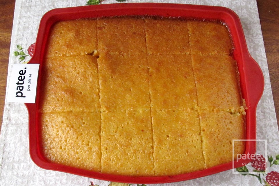 Пирог Ревани с апельсиновым сиропом - Шаг 19