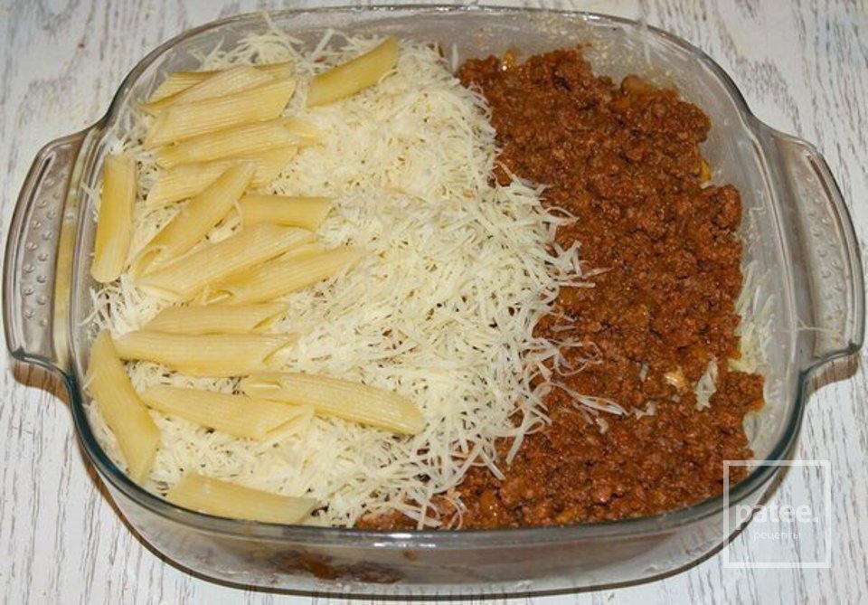 ЗАПЕКАНКА ИЗ МАКАРОН С ФАРШЕМ - Шаг 3