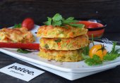 Кабачковые оладьи с сыром в духовке
