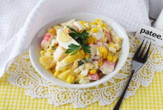 Крабовый салат с апельсином