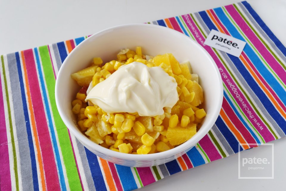 Крабовый салат с апельсином - Шаг 10