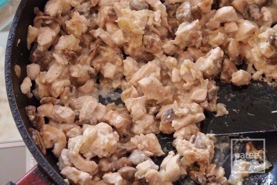 Багет , фаршированный курицей и грибами - Шаг 1