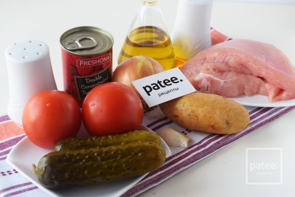 Азу по-татарски с куриным филе - Шаг 1