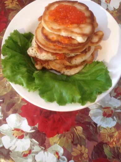 оладушки с икрой - Шаг 3