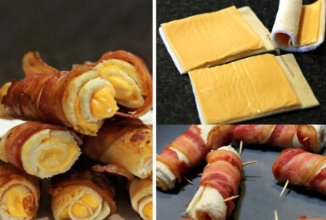 Сырные рулетики с беконом