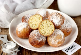 Творожные пончики с маком