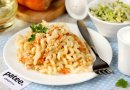 Макароны с вареной курицей