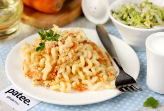 Макароны с вареной курицей