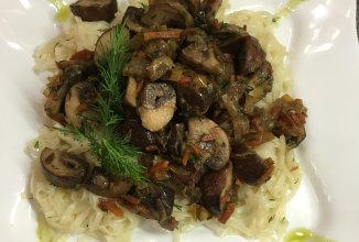 Постная ароматная грибная лапша