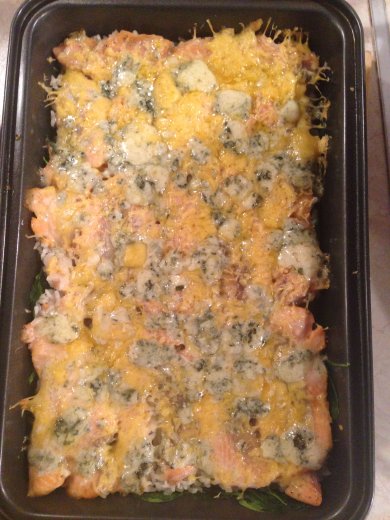 Запеканка с форелью и шпинатом - Шаг 2