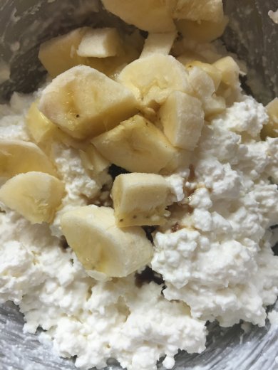 Полезный блин с творогом и 🍌 - Шаг 5