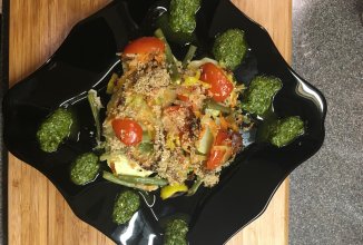 Постная овощная запеканка с отрубями