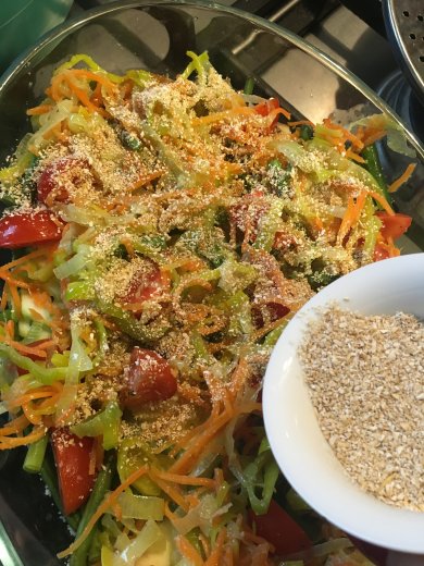 Постная овощная запеканка с отрубями - Шаг 6