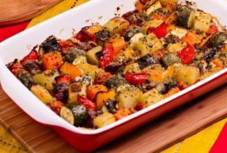 Овощи запечённые в духовке.