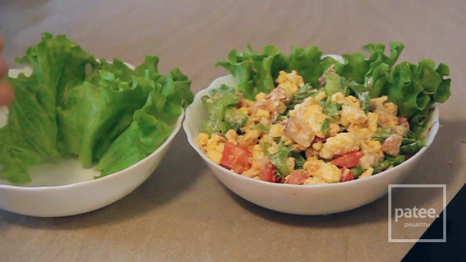 Тёплый салат "Presto с омлетом" - Шаг 8