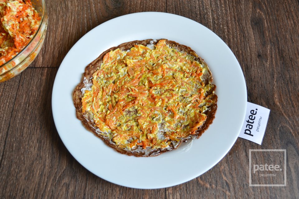 Закусочный печеночный торт - Шаг 16