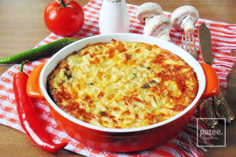 Лапшевник с грибами - Шаг 15