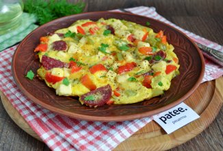 Фриттата с болгарским перцем и сыром