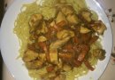 Лапша с овощами и курицей в соусе Тирьяки
