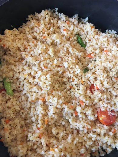 Булгур со спаржей и томатами черри - Шаг 11