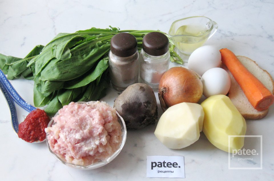 Борщ из щавеля с фрикадельками - Шаг 1