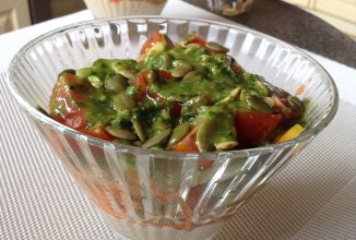 Слоеный салат с хумусом "Восточная сказка"