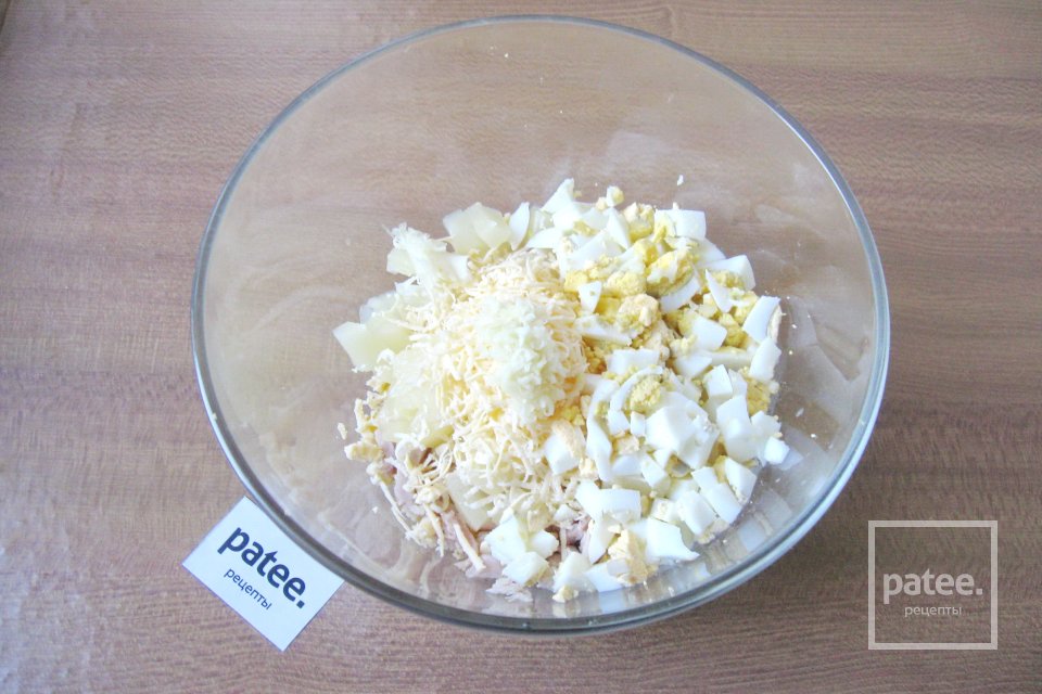 Салат с курицей, ананасом и кукурузой - Шаг 10