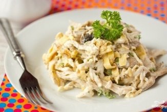 "Рваная курица" с омлетом