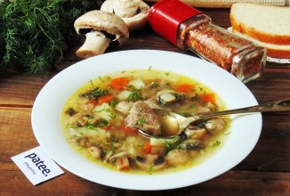 Гречневый суп со свиным языком