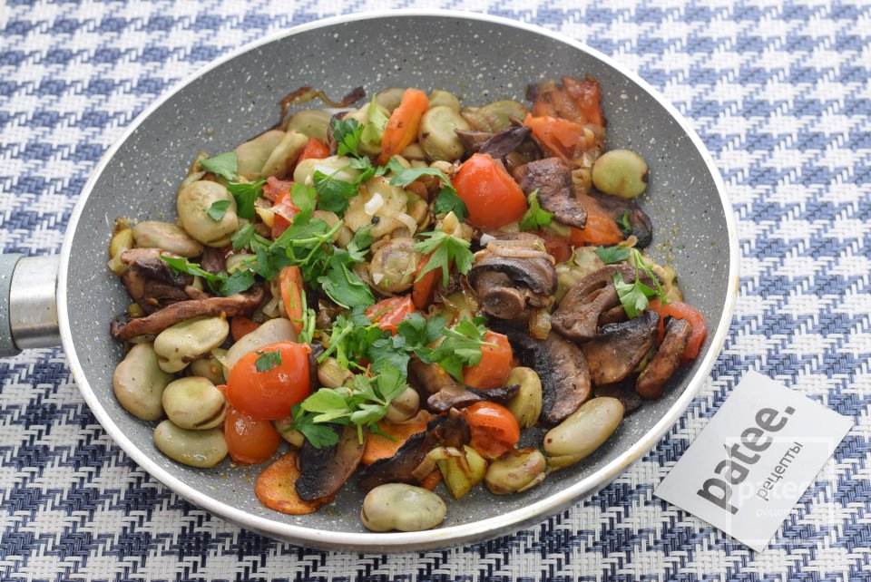 Постное рагу из грибов и фасоли - Шаг 12