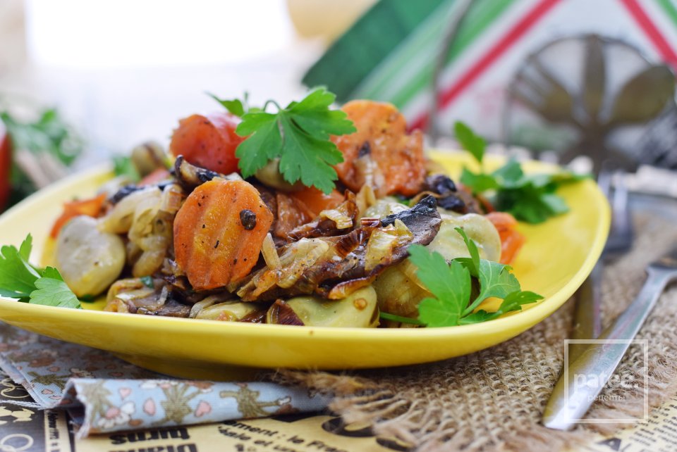 Постное рагу из грибов и фасоли - Шаг 13