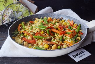 Постный рис с овощами