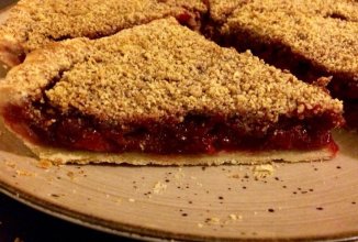 Постный вишнёвый пирог.