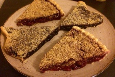 Постный вишнёвый пирог. - приготовление