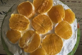 ПП тортик с творожным кремом с апельсинами