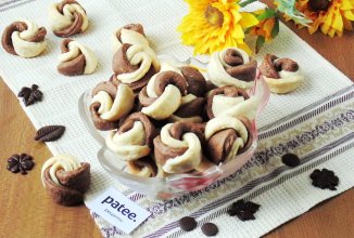 Двухцветное печенье Розочки