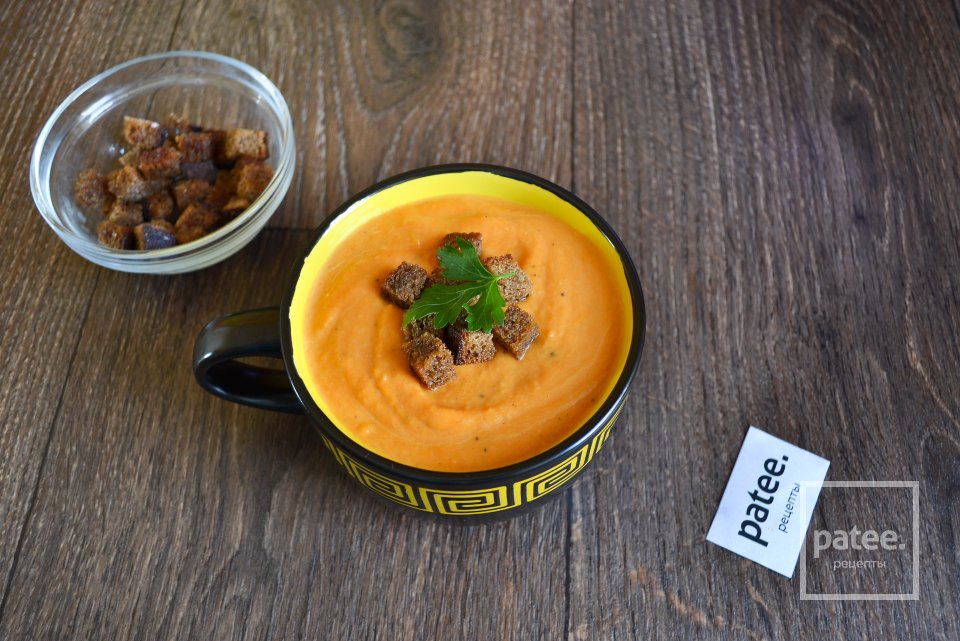 Крем-суп из сельдерея и тыквы с ржаными сухариками - Шаг 13