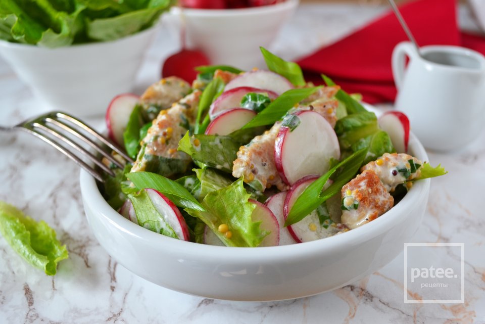 Салат с куриным филе и соусом из сметаны - Шаг 14