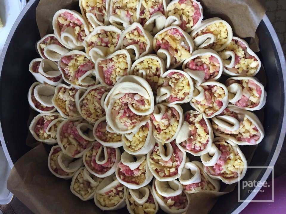 Пирог - "Мясной цветочек" 🌺 - Шаг 1