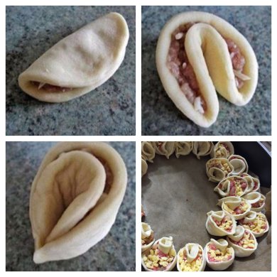 Пирог - "Мясной цветочек" 🌺 - Шаг 5