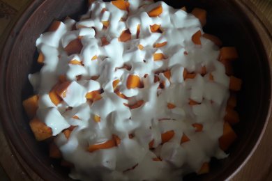 тыква с мясом - приготовление