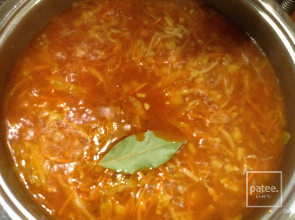 "Душевные " постные щи из молодой капусты. - Шаг 6