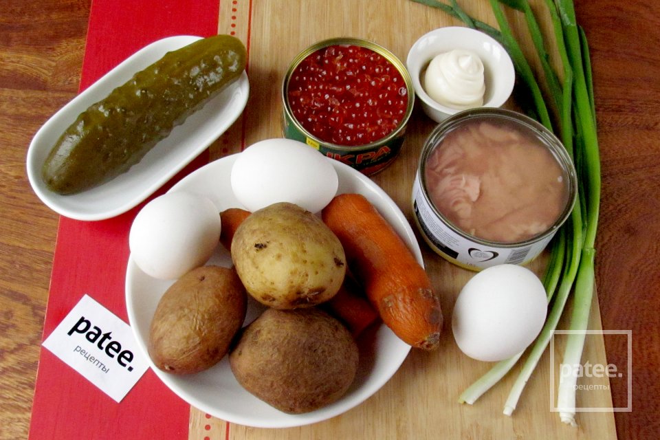 Слоёный салат с тунцом - Шаг 1