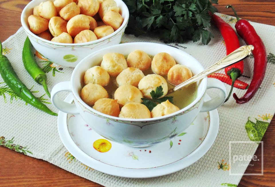 Бульон из индейки с профитролями - Шаг 14