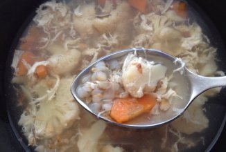 Легкий суп с гречкой