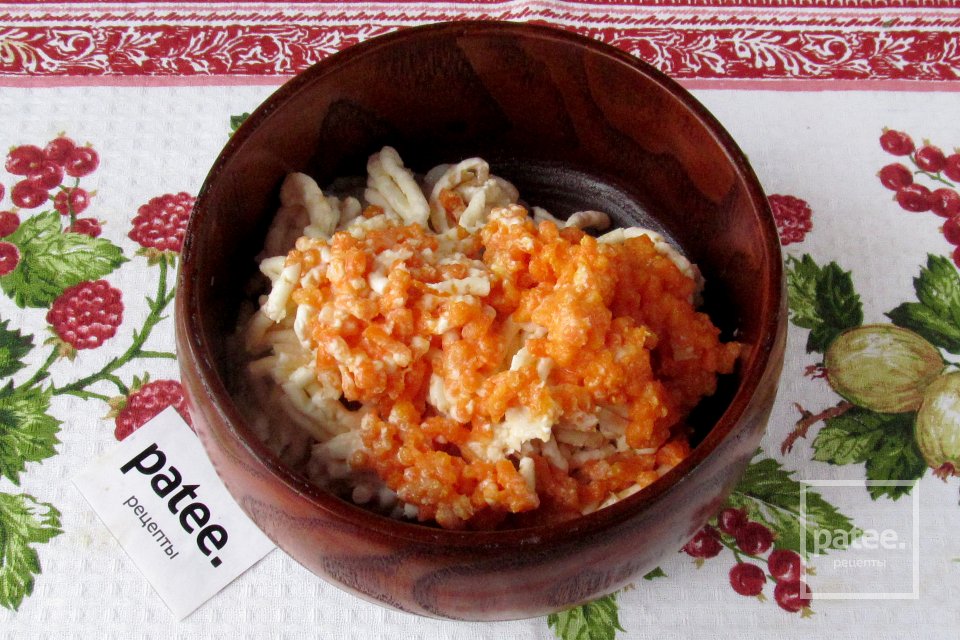 Паштет из копчёного кальмара с морковью и сыром - Шаг 6